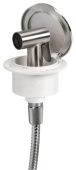 Osculati Classic Evo Stainless Steel Door Boat Shower with Tiger Stainless Steel Shower Head Ø95 mm with White Nylon Hose 4 meter - 15.163.91