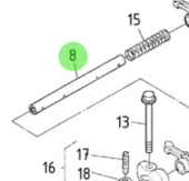 Nanni Diesel 970313814 - Rocker Arm Shaft for N2.14 Engines