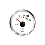 VDO A2C59514194 – ViewLine Engine Oil Pressure Gauge 150 PSI White 52 mm