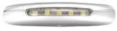 Allpa LED Courtesy Light, Chrome Plated Zinc Alloy, Built-On, 12v/0,4w, 5x Top LED, 80x18x16mm
