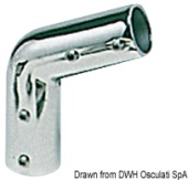 Osculati AISI 316 Bow / Stern Pulpit Angle Joint Ø22/25 mm, 90°/110°/140°