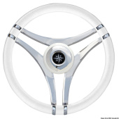 Osculati 45.141.03 - IMPACT White Steering Wheel Stainless Steel Spokes Ø 350 mm