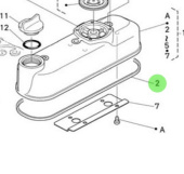 Nanni Diesel 970302833 - Cylinder Head Cover Gasket for 3.100HE and N3.30 Engines