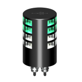 Lopolight 301-112ST+115ST-B180 - Navigation Light 3NM 180° White, Double + Green, Double, Black