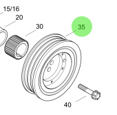 Steyr 2177592-4 - Torsional Vibration Damper for Steyr MO Engines