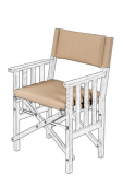 ARC Marine Deluxe Cushions For Director's Chair II Beige