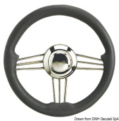 Osculati 45.172.35 - SS+Polyurethane Steering Wheel Grey 350 mm