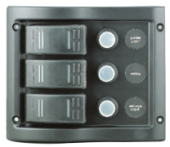Allpa Plastic Circuit Panel, 12v, 110x130mm, 3-Position & Led-Indicators, Automatic Fuses (5a, 10a, 15a)