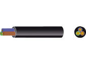 Talamex Rubber Cable Black 3x1.5mm² 50m Blue/Brown/Green-Yellow