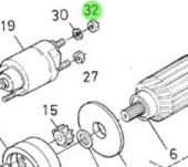 Nanni Diesel 970303966 - Starter Motor Nut for N3 and N4 Engines
