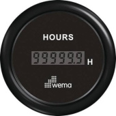 Wema 110351 Blackline Ø52mm Digital Hourmeter - Black