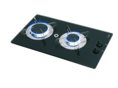 Allpa Airxcel Gas Hob-Unit With Thermic Glass-Plate, 500x300x80mm, Burners: 1x Medium/1x Large