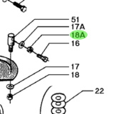 Bukh 510A0207 - M6 DIN 934-8 Nut for DV24RME, DV29RME, and DV32 Engines