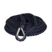 Plastimo Mooring Kit 3-strands Rope Thimble Eye Ø14mm L30m - Blue