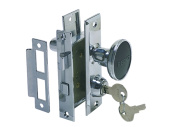 Mortise Lock Set PERKO 25-28 mm Locks by Turn Bottom from Inside or Key from Outside