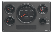 Vetus MP34KBS2 - Engine Panel MP34, 12V, 4 Black Instruments, (0-4000 RPM), Second Generation