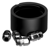 Lopolight 400-036Z - Aluminum Mounting Base, 4CD (K-lock), Black