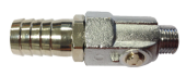Allpa Chromed Brass Mini-Ball Valve With Hose Pillar 17mm, 1/4", Inner- & Outer Thread