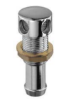 Plastimo 49361 - Metal Vents Straight Chromedd Brass Hose ø16mm