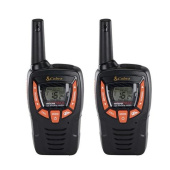 Cobra AM655 - Compact Walkie Talkie With VOX, Call Alert, 8km Range And Over 968 Channel Combinations, Power Saving Function And Includes Rechargeable Batteries (2 Pack) - Black
