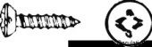 Osculati A2 AISI 304 Stainless Steel Phillips Raised Countersunk Self-Tapping Screws DIN 7983 / UNI 6956, Ø2.9–6.3 mm