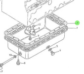 Nanni Diesel 970302711 - Oil Pan Gasket for 4.150HE Engines