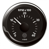 VDO A2C59512344 - Veratron ViewLine Tachometer 4.000 RPM Black 52mm