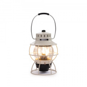 Barebones Railroad Lantern Vintage White