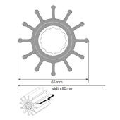 Johnson Pump 09-821BT-1 - F75 Neoprene Impeller for Marine Pumps