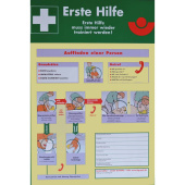Marine First Aid Instructions Sign 2017 (Erste Hilfe), German, Hard Plastic, 410×590 mm