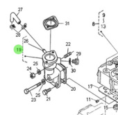 Nanni Diesel 970312990 - Water Flange Assembly for Cylinder Head Cooling Circuit