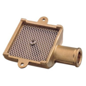 Guidi 1200.100525 Bilge Strum Box With Stainless Steel Gauze Yellow Brass Ø25 mm - 80 X 25 mm