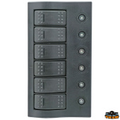 Trem L0660006 - Compact Switch Panel With Circuit Breaker And LED IP66. 6 Switches