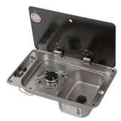 Airxcel Rectangular Gas Hob 1 Burner, With Rectangular Sink At The Left