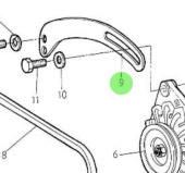 Nanni Diesel 970307449 - V-Belt Tensioner for HE Series Engines