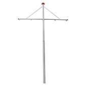 Round Aluminium Lighting Mast, Steady 6,5m