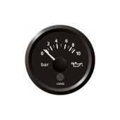 VDO A2C59514114 – ViewLine Engine Oil Pressure Gauge 10 Bar Black 52 mm