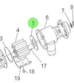 Nanni Diesel 970313125 - Sea Water Pump Spacer for N4 and 4 Series Engines