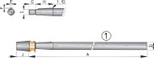 Vetus SA35/2500 - Stainless Steel Shaft with Cap Nut L=2500mm, Ø35mm