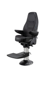 Norsap 6400 - 1500 Standard Helmsman's Seat With Flat Base 88 Black