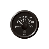 VDO A2C59514117 – ViewLine Engine Oil Pressure Gauge 150 PSI Black 52 mm