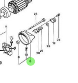 Nanni Diesel 970497312 - Starter Motor End Frame for 2.60HE to 3.90HE Engines