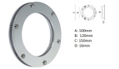 Foresti & Suardi 8D.16.C - Round Light Rim 100mm, Chrome-Plated Brass