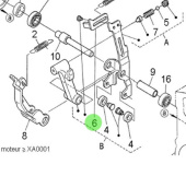 Nanni Diesel 970310366 - Governor Thrust Lever for Speed Regulator Systems