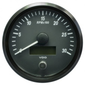 VDO A2C3832810010 - SingleViu Tachometer 3.000 RPM Black 100mm