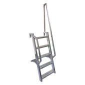 Aluminium Outboard Ladder EN1502 14 Anti-Slip Steps 377cm