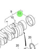 Nanni Diesel 970301962 - Crankshaft Sleeve for Crankshaft and Piston Assembly