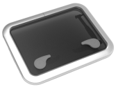 Goiot Aluminum Hatches Model 'Opal 30', Satin, Dims. 511x381mm, Hole Size 457x327mm, Mounting Depth 15mm