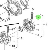 Nanni Diesel 970313033 - Bearing Case Bolt for Crankshaft Assemblies