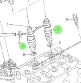 Nanni Diesel 970307179 - Injection Nozzle Holder Assembly for 2.40HE Engines